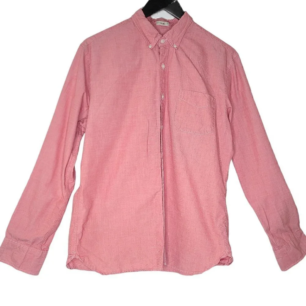 J. Crew Preppy Red Slim Button Down Shirt